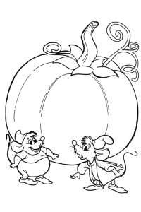 coloriage souris cendrillon