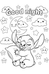coloriage stitch bébé