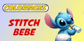 coloriage stitch bebe