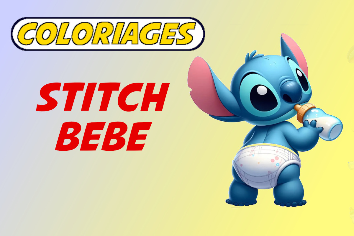 coloriage stitch bebe