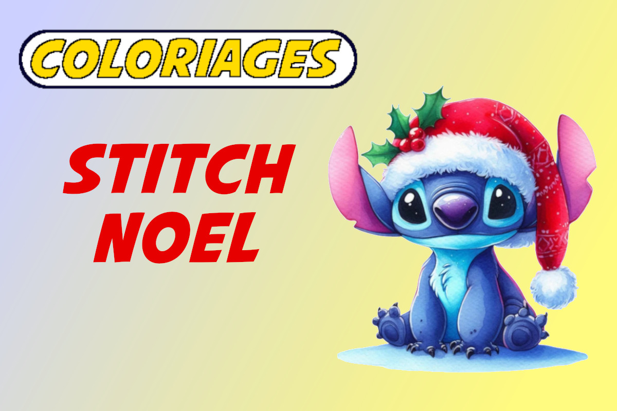 coloriage stitch noel