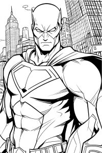 coloriage super héros a imprimer