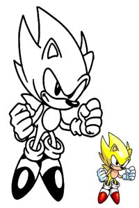 coloriage super sonic
