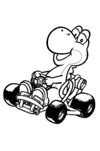 coloriage yoshi kart