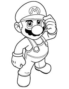 dessin a colorier mario