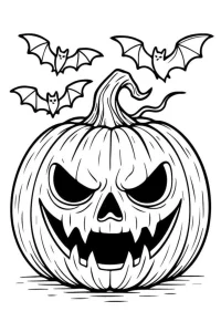 dessin citrouille halloween qui fait peur