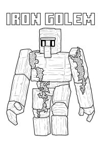 dessin minecraft golem