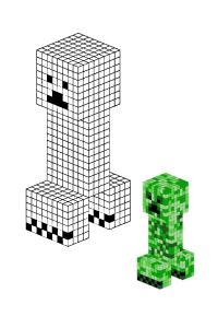dessin minecraft monstre