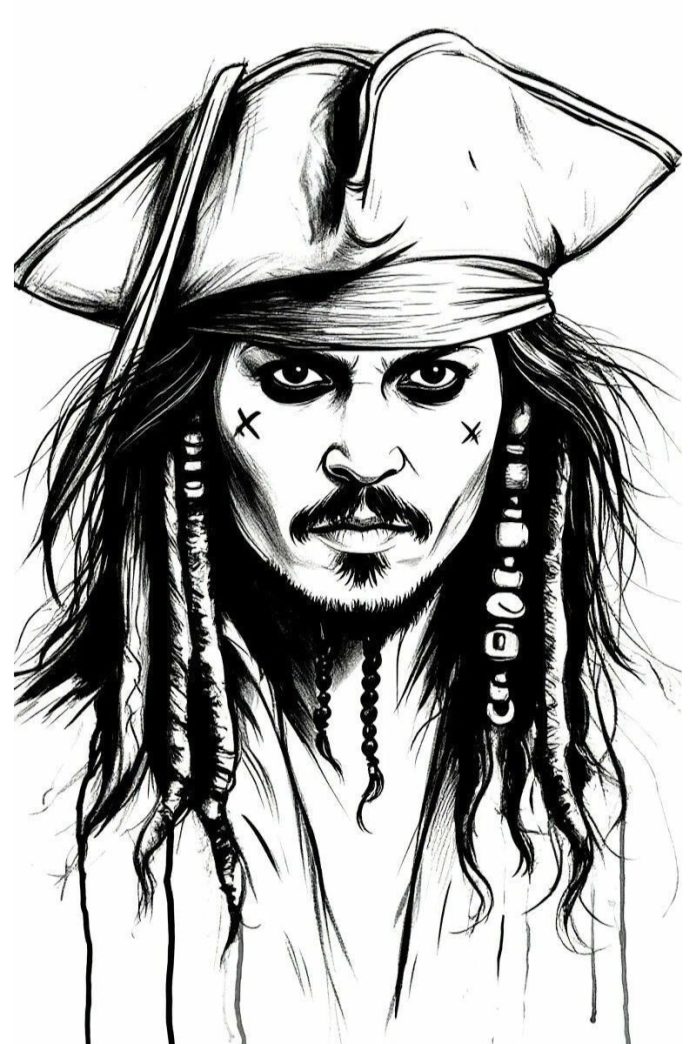 Ces coloriages de Pirates des Caraïbes gratuits te sauveront la mise