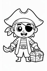 dessin pirate facile enfant