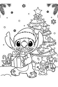 dessin stitch noel a imprimer