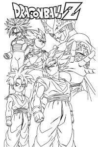 dragon ball z à colorier