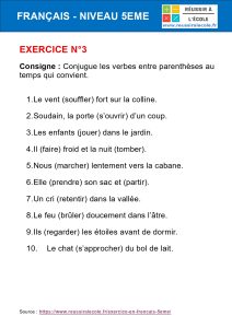 exercice 5ème français