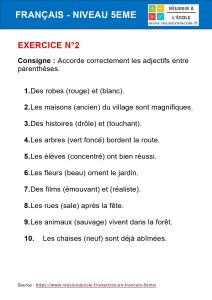 exercice 5eme francais