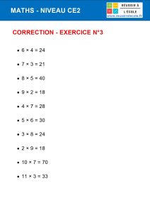 exercice ce2 de math