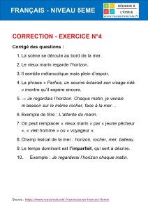 exercice de 5eme en francais