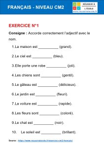 exercice de cm2 de francais