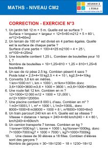 exercice de math cm2