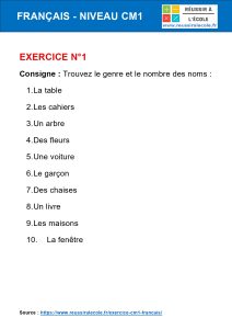 exercice francais cm1​