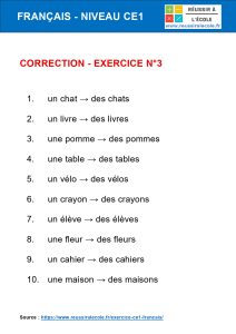exercices ce1 francais​