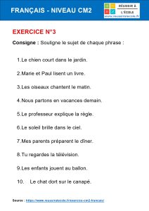exercices de français pour cm2
