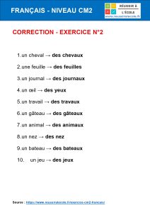 exercices français cm2​