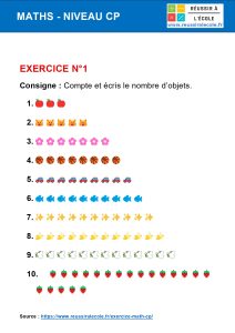 exercices maths cp avec corrigés pdf gratuit​