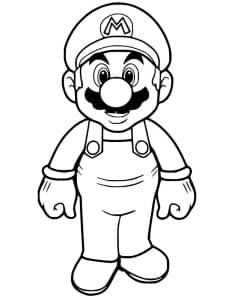 mario dessin a colorier