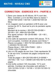 math cm2 exercice