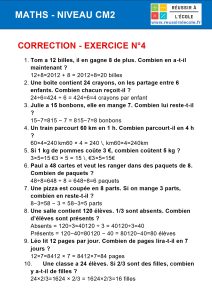 maths exercices cm2