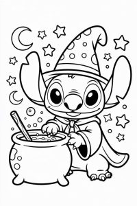 stitch halloween coloriage