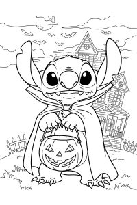 stitch halloween dessin imprimer