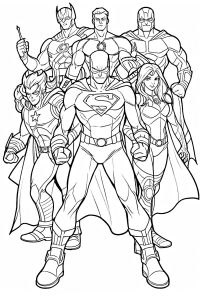 coloriage super héros