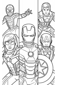 coloriage super héros