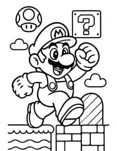 super mario coloriage
