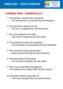 anglais voix passive exercice anglais voix passive exercice
