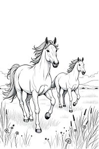 coloriage chevaux sauvages coloriage chevaux sauvages
