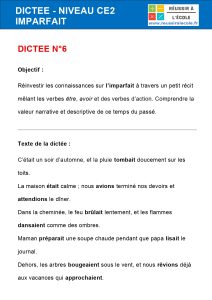 dictée ce2 imparfait dictée ce2 imparfait