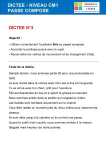 dictée cm1 passé composé dictée cm1 passé composé