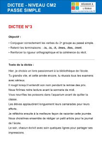dictée cm2 passé simple dictée cm2 passé simple
