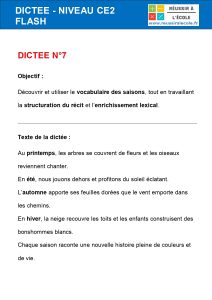 dictee flash ce2 dictee flash ce2