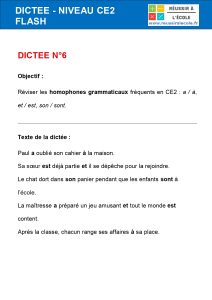 dictee flash ce2 dictee flash ce2