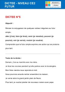 dictée futur ce2 dictée futur ce2