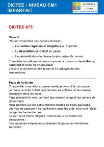 dictée imparfait cm1 dictée imparfait cm1