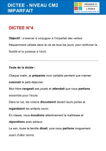dictée imparfait cm2