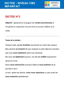 dictée imparfait cm2