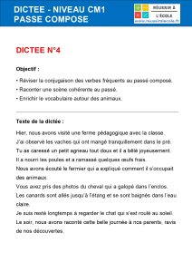 dictée passé composé cm1 dictée passé composé cm1