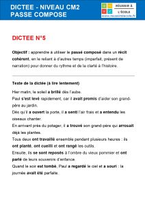 dictée passé composé cm2 dictée passé composé cm2