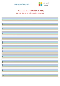 écriture cursive maternelle écriture cursive maternelle