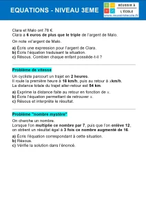 equation exercices 3eme